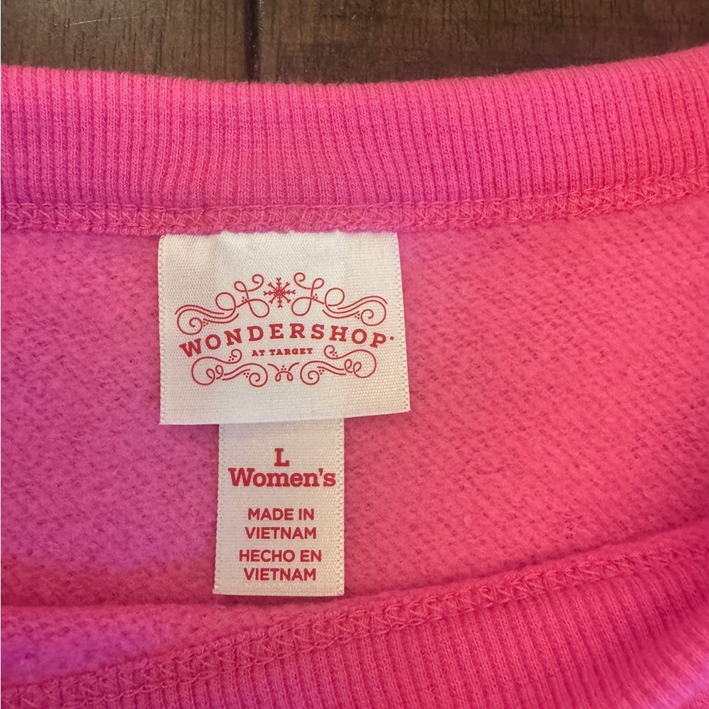 Wondershop Pink J'Adore Christmas Holiday Sweatshirt - Picture 3 of 3